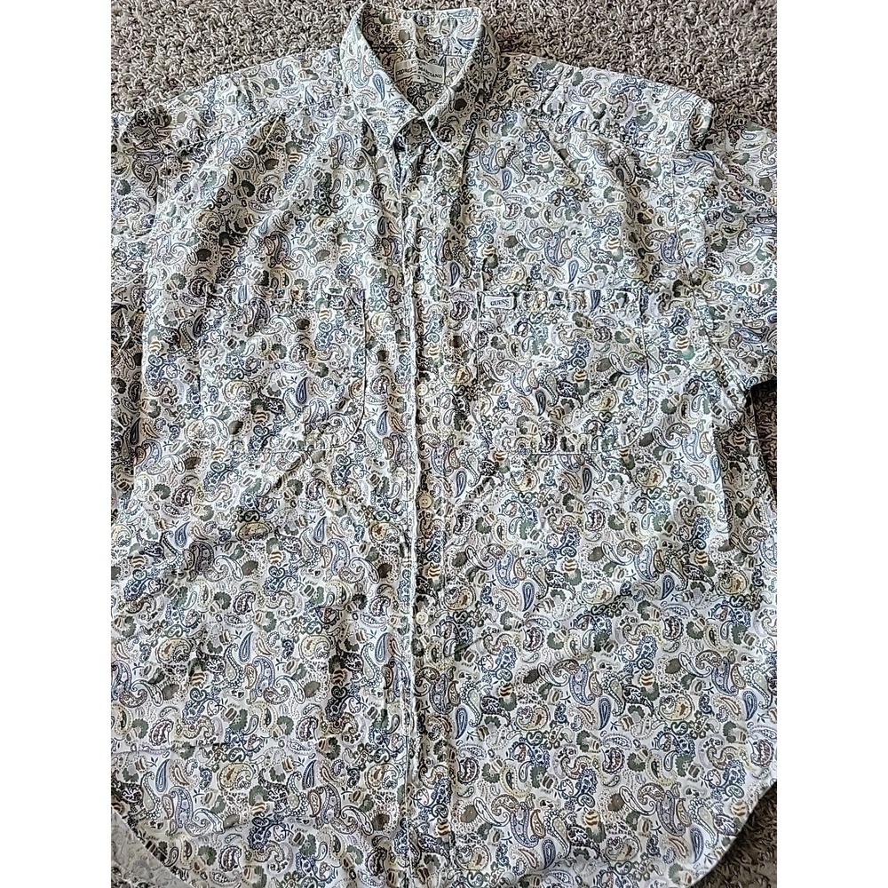 Vintage 90s Guess Georges Marciano Button Up Shirt Paisley Shirt Size 3‎
